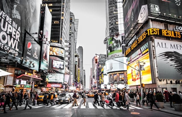 Digital ad spaces collage
